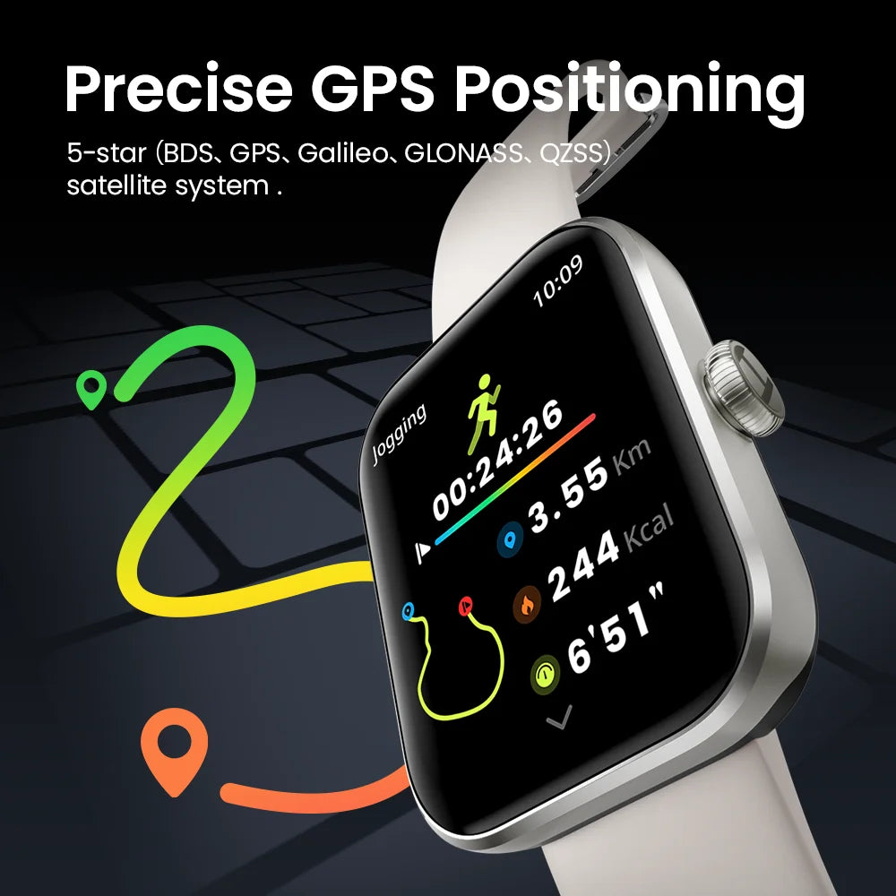 HAYLOU Watch 4 GPS Smartwatch 1.93'' HD Display Bluetooth Phone Call Health Monitoring IP68 Waterproof Smart Sport Watch