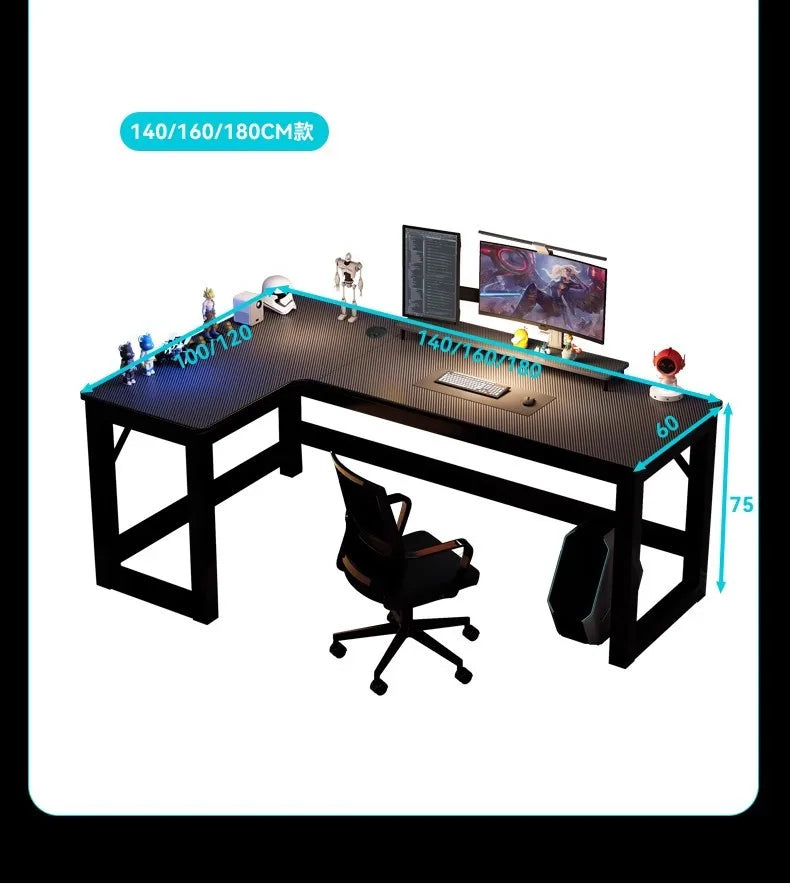 Creative Corner Computer Desks European Office Furniture Double Table Internet Cafe Gaming Desk Home Bedroom Wooden Study Table