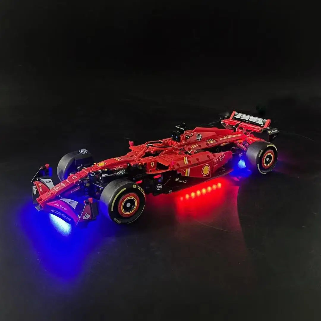 Super red sports car formula racing track car puzzle assembly group boys and girls birthday gift toys