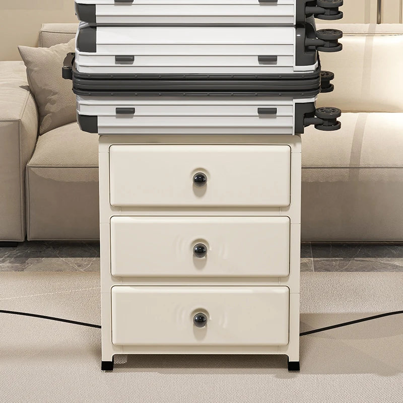 Mobile Multi-Layer Drawer Storage Cabinet,Large Capacity Bedside Table with Wheels for Bedroom/Kitchen/Living Room