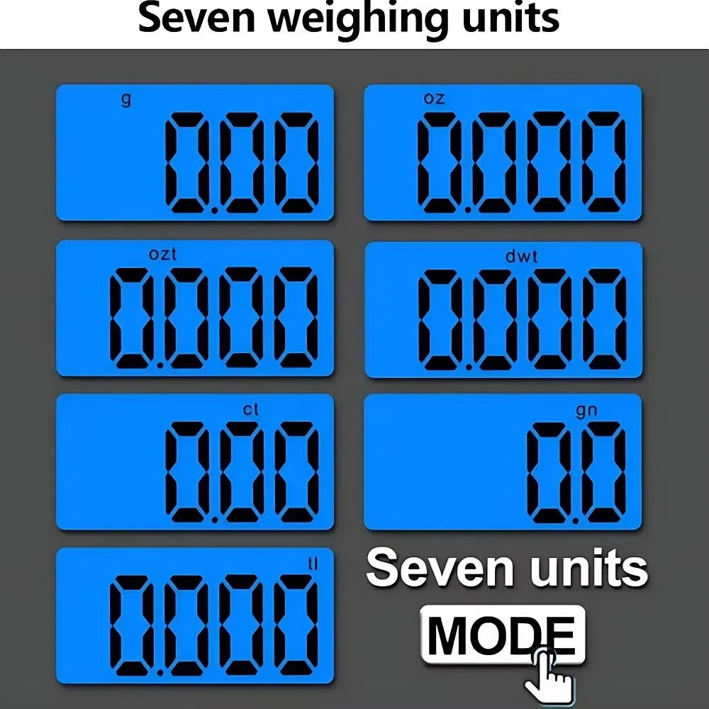 1 PC Mini Flip Jewelry Scale with An Accuracy of 0.01g Portable Pocket Small Electronic Scale High Quality Screen Backlight