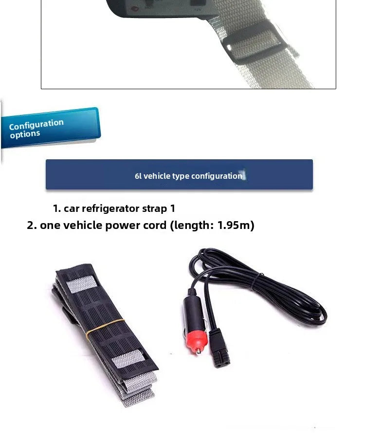 6L Portable Car Refrigerator Semiconductor Cooler Warmer 2in1 Dual Use for Vehicle