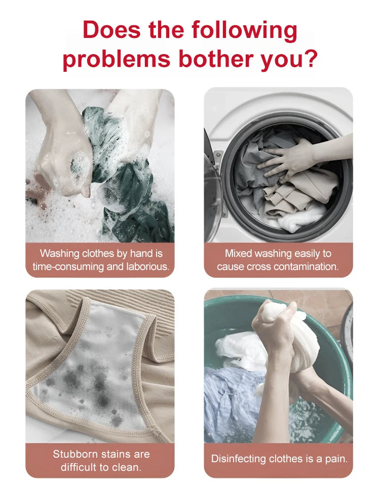 Folding Portable Washing Machine 8.5L Large Capacity Clothes Spin Dryer Bucket Travel Underwear Socks Ultrasonic Mini Washer