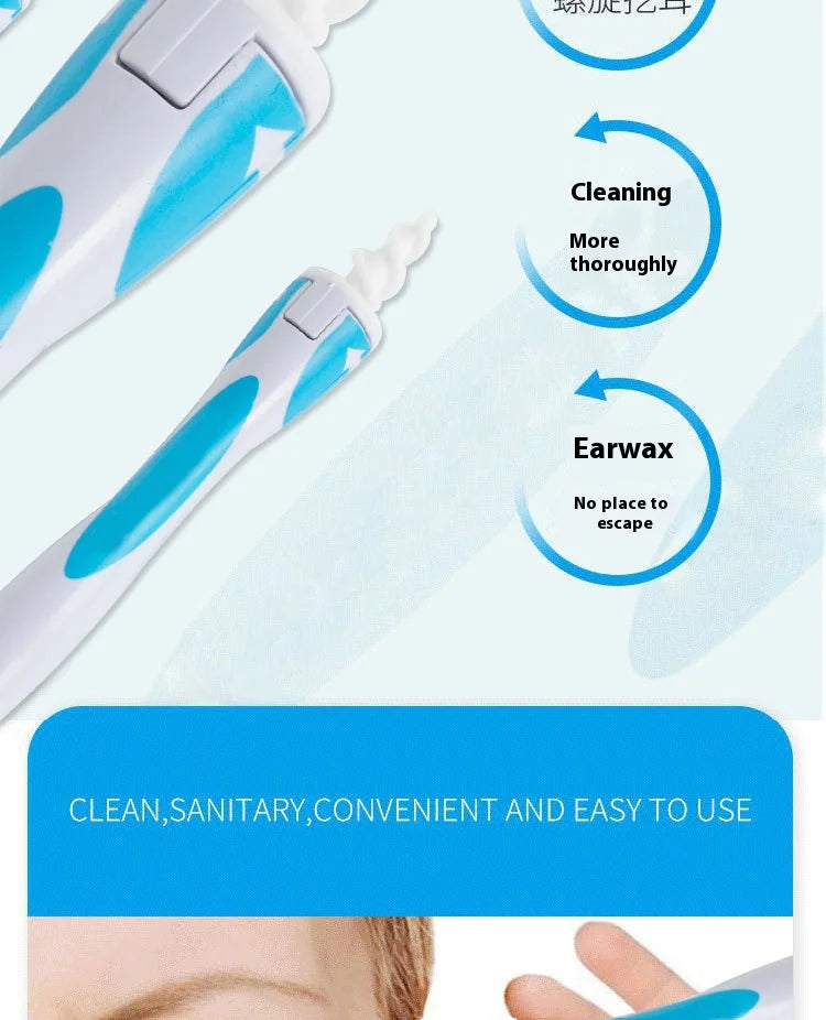 Ear Wax Remover Tool Ear Cleaner With Soft Silicone 16 Replacement Tips Simply To Grab Extract Earwax