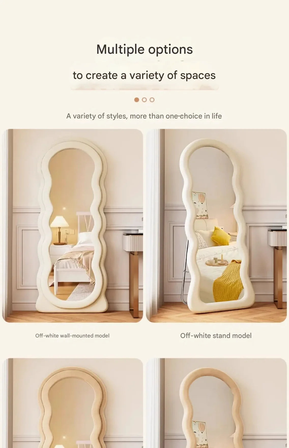 Art Modern Mirror Shower Traffic Art White Floor Korean Style Mirror Full Body Mirror Items Magnifying Espelhos Home Decorations