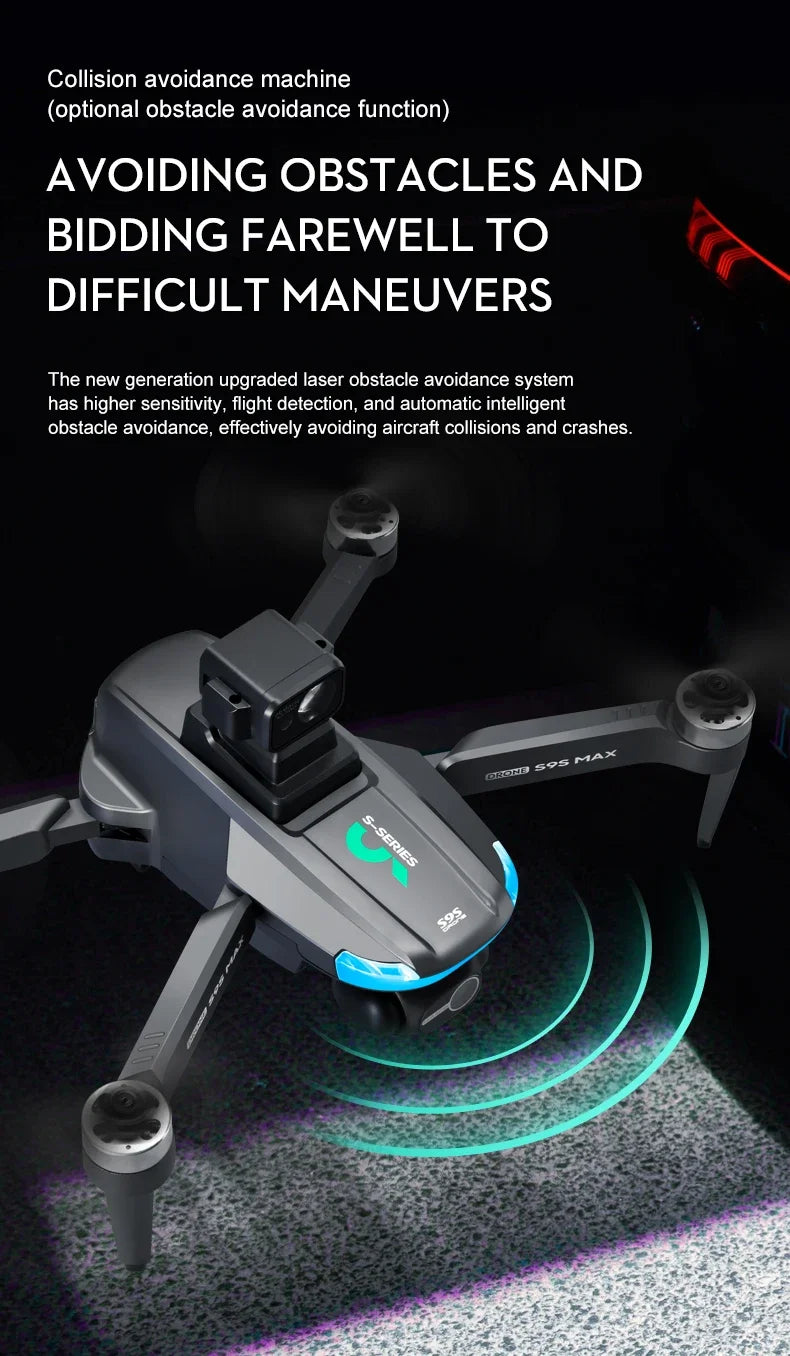 NEW S9S MAX MINI Drone 4K 2-Axis PTZ HD Dual Camera Laser Obstacle Avoidance Brushless Motor GPS 5G WIFI RC FPV Quadcopter Toys
