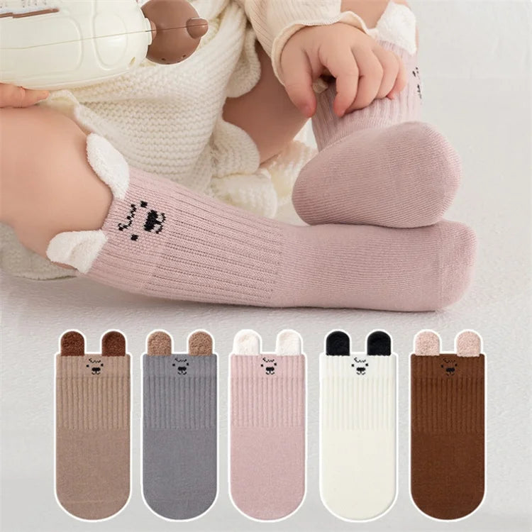 Cute Kids Socks For Girls Boys Soft Cotton Baby Toddler Boy Girl Sock Cartoon Children's Short Socks Autumn Winter 0-8Years New