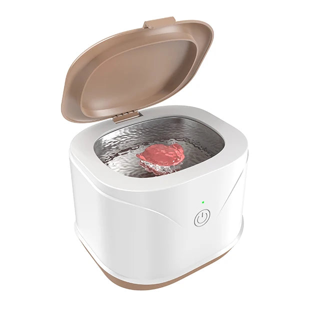 KUNPHY 46kHz Ultrasonic Cleaner Mini Portable Washing Machine Timer Ultrasound Bath Sonic Cleaning Devices for Dentures Aligner
