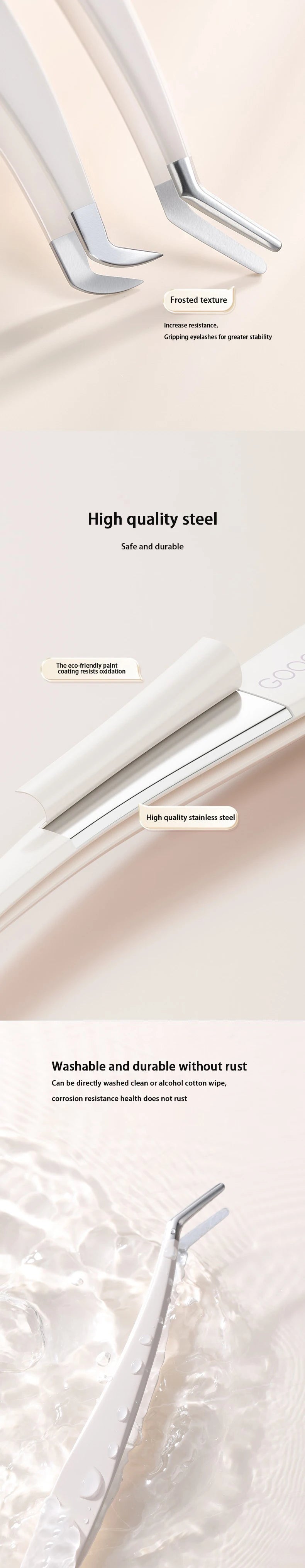 Multifunctional Tweezers Stainless Steel Eyelash Tweezers Grafting False Eyelash Patches False Eyelash Aids Portable Tweezers Be