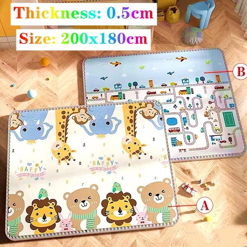 Thickness 0.5cm 200*180cm Baby Play Mat Children Puzzle Toy Crawling Carpet Kids Rug Game Activity Gym Developing Rug Foam Soft