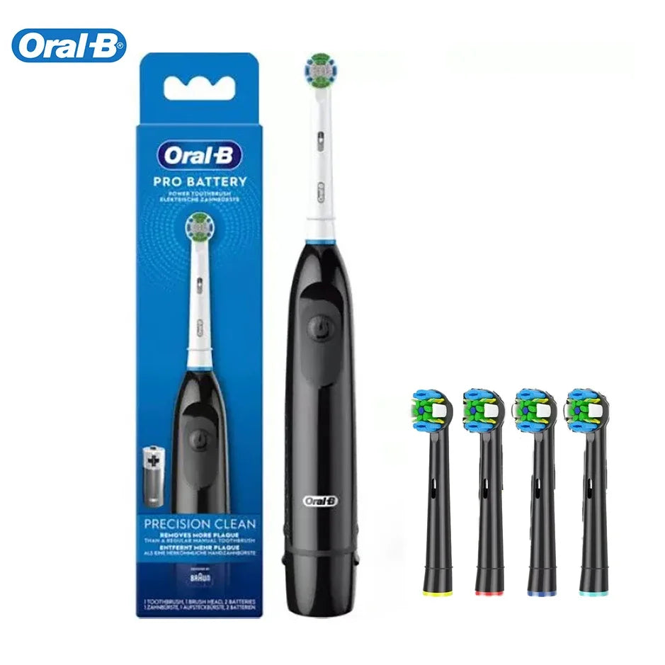 Oral B Rotation Electric Toothbrush AA Battery 7600 Rpm Cross Action Cleaning Teeth Tooth Brush with Brush Refills