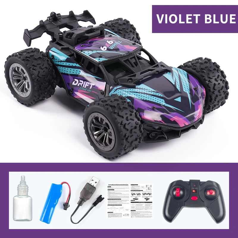 Children's Alloy Remote Control Car Morphing Six-Wheeled RC Off-Road Climbing Stunt Four-Wheel Drive Spray Drift Racing Car Toys