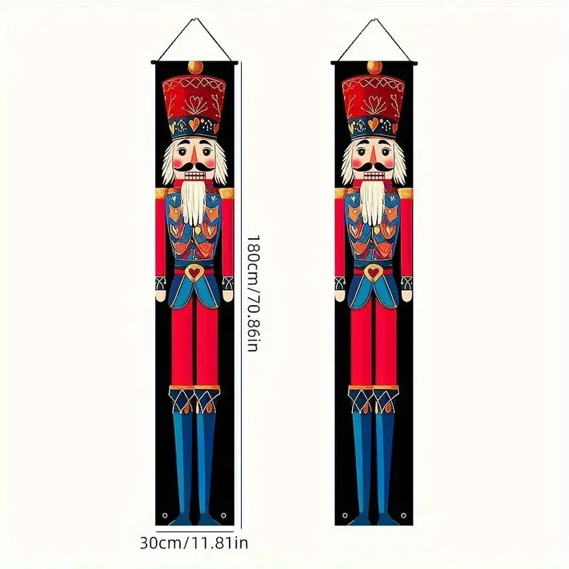 Christmas Nutcracker Banners Christmas Party Decor 2025 Xmas decor Holiday Nutcracker couplet Navidad Natal New Year Gift 2026