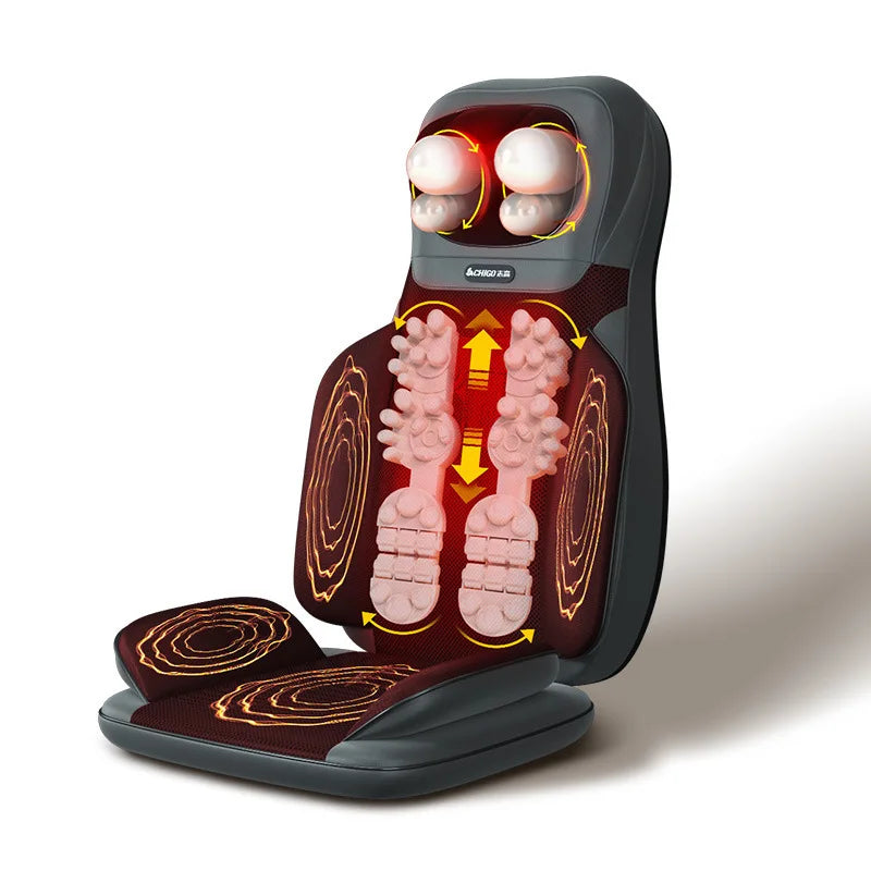 Dual-purpose Heat Cushion Lumbar Spine Shoulder Cervical Back Heat Massage Kneading Shoulder Neck Massager with Remote Control