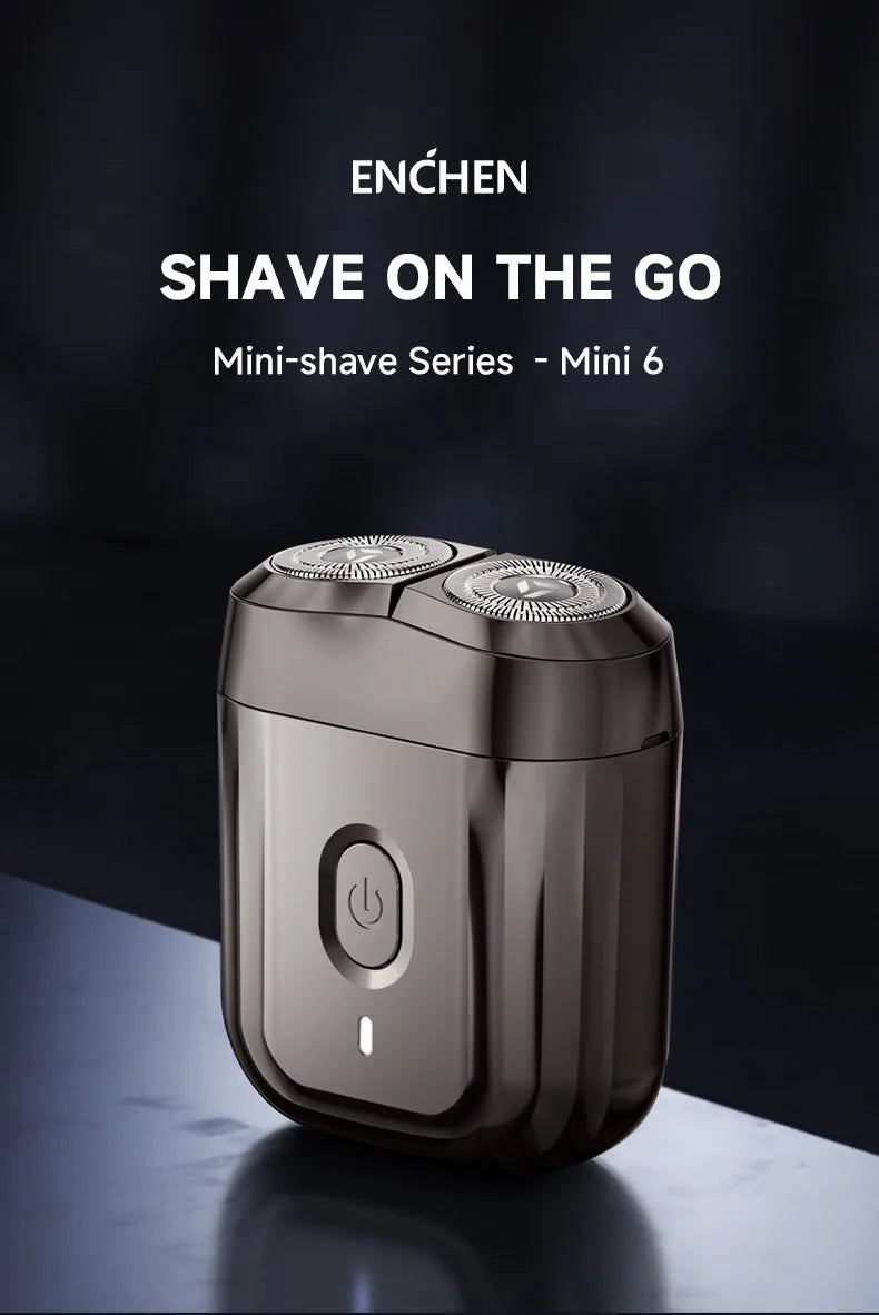 ENCHEN Mini6 2-Direction Flex Heads Electirc Shaver 100% Waterproof Up to 60-Min OF Cordless Shaving With Magnetic Cutter Head