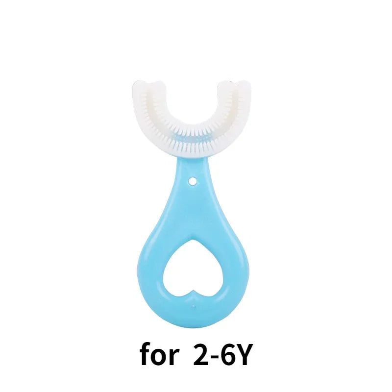 Baby Toothbrush Children 360 Degree U-shaped Child Toothbrush Kids Teeth Oral Care Soft Silicone Baby Brush Teethers Cleaning