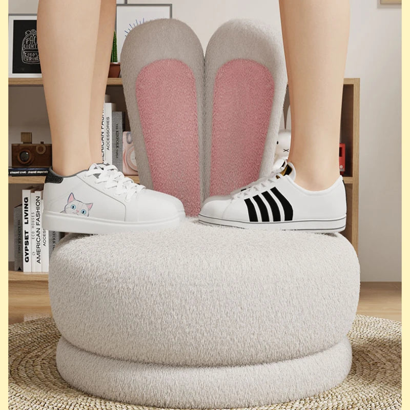 Children's Sofa Lazy Sofa Cute Chair for Living Room Rotating Cartoon Rabbit Ears Chair Leisure Reading Chair Chair with Back