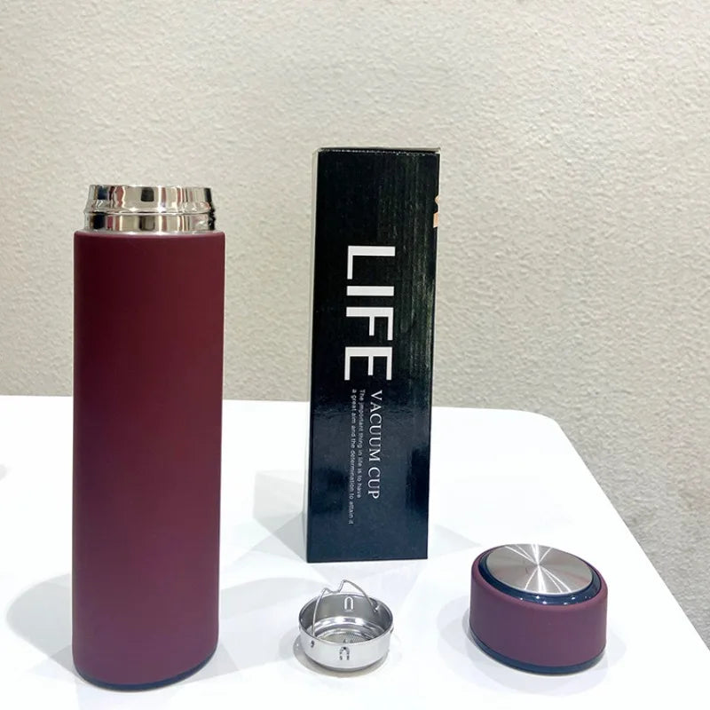 500ML Portable Thermos Bottle 304 Stainless Steel Thermal Water Bottle Insulated Flask Cup Outdoor Camping Drinkware