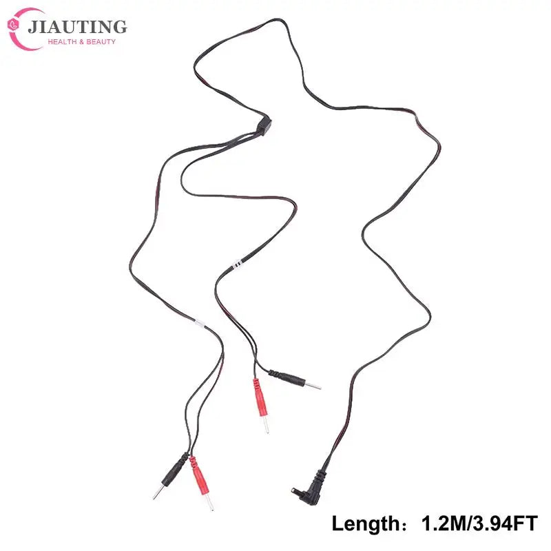 2/4pin Electrode Wire Electrotherapy Electrode Lead Electric Shock Wires Cable For Massager Connection Cable Massage  Relaxation