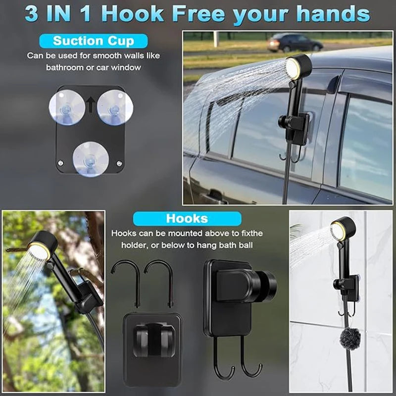 Camping Shower 3.6V 8000mAh IPX8 Rainproof  Portable Power Supply for Outdoors Rechargeable Camp Shower Outdoor Shower