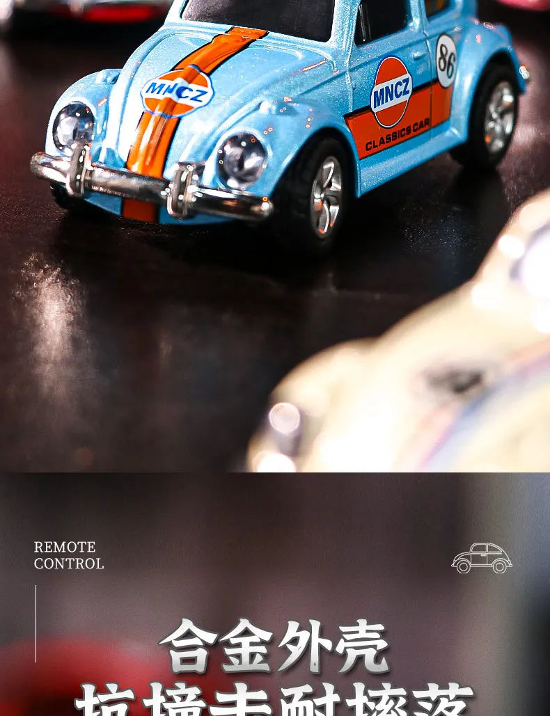 2025 New Wireless Mini Beetle Alloy Remote Control Car Small Mobile Phone Remote Control Model Car Toy Children'S Holiday Gift