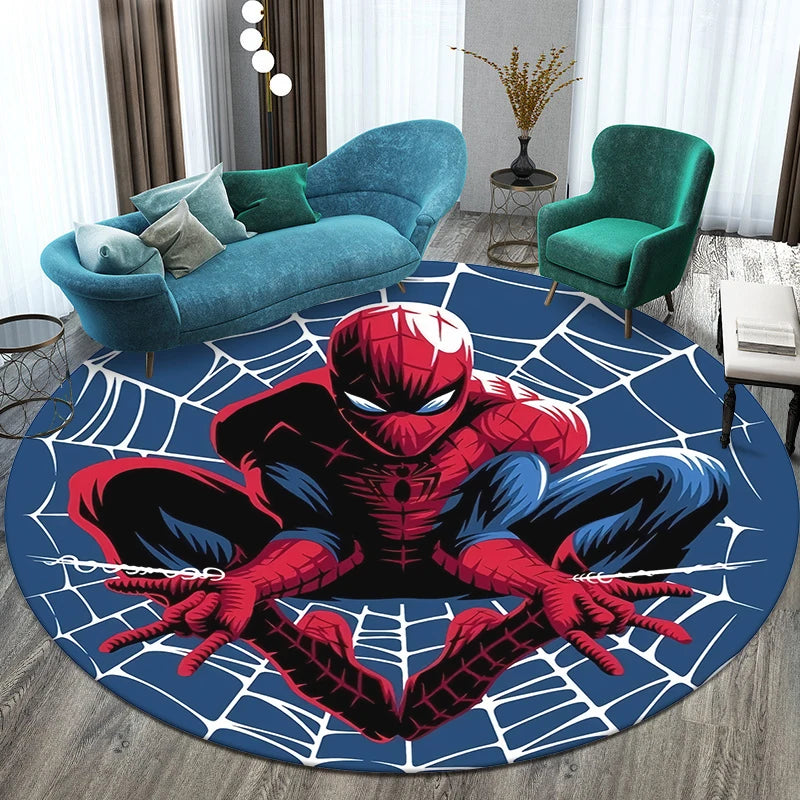 Spider Man,handsome,HD Printed Round Carpet.Bedroom,office,Balcony,Entry Door,Sofa,bed,Chair Non-slip Mat.Gift,Picnic,Camp,Rug