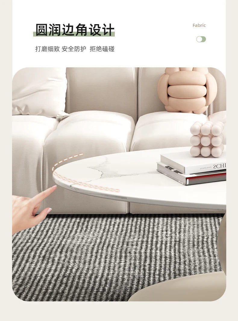 Aesthetic Oval Clear Coffee Tables Modern Design Metal Hotel White Nordic Coffee Table Living Room Low Mesa Furniture For Home