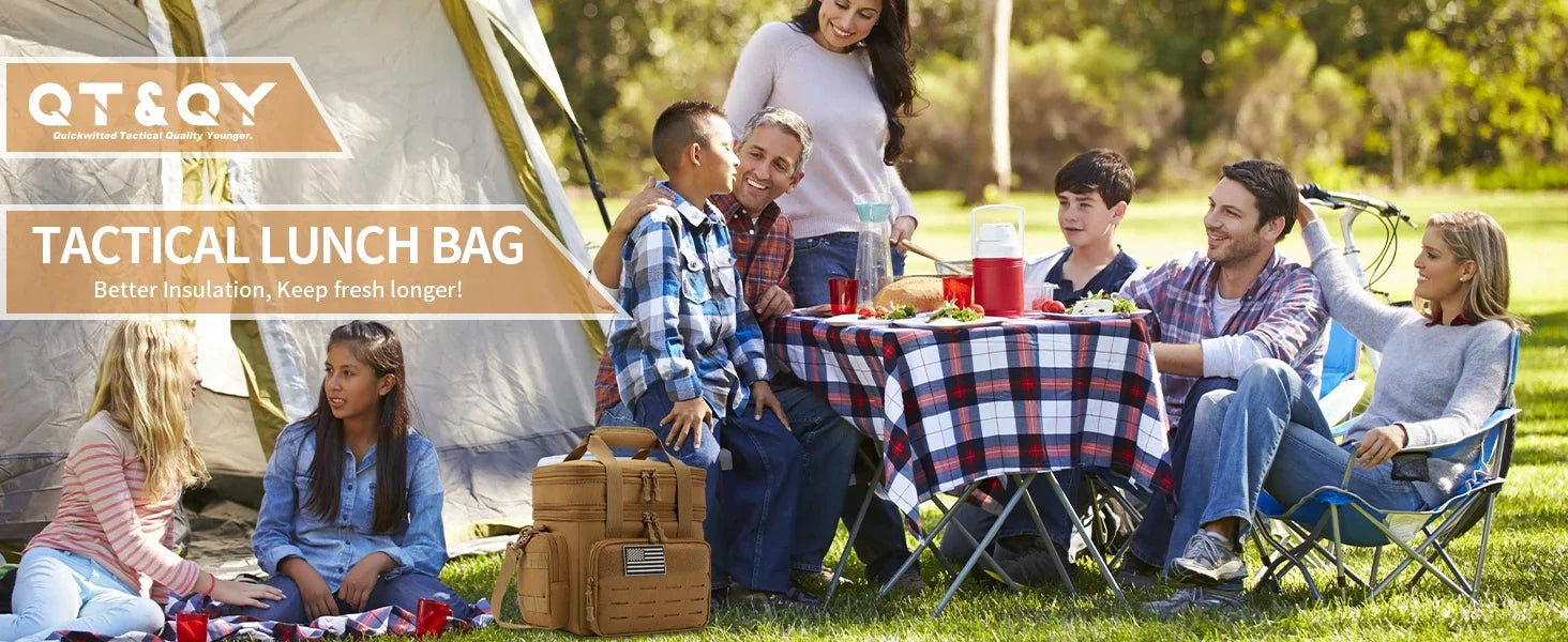 18L Tactical Lunch Box for Men Expandable Heavy Duty Insulated Cooler Bag Leakproof Thermal Bag Work Camping Outdoor Picnic