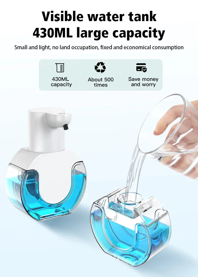 Smart Foam Soap Dispenser USB Charging Touchless Hand Washer Automatic Induction Sensor 8000mAh Foam Hand Washer For Home
