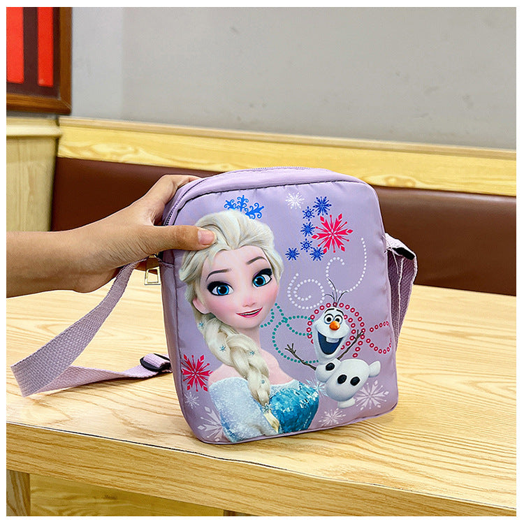 Disney New Cartoon Frozen Children's Bag Baby Girl Cute Princess Crossbody Bag Elsa Gift Shoulder Mobile Phone Bag