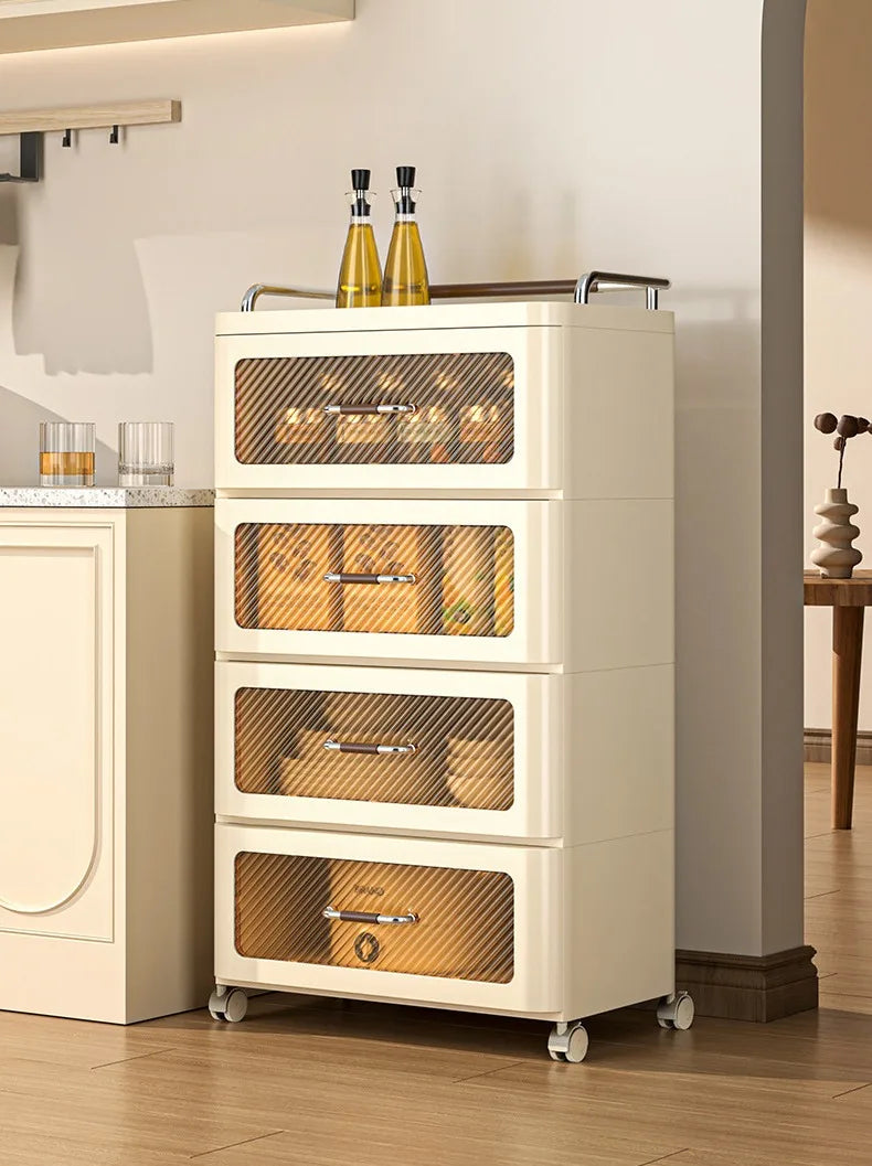 Storage Cabinet Drawer Style Household Snack Toy Storage Cabinet Mobile Layered Small Cart Storage Rack Removable Nightstand
