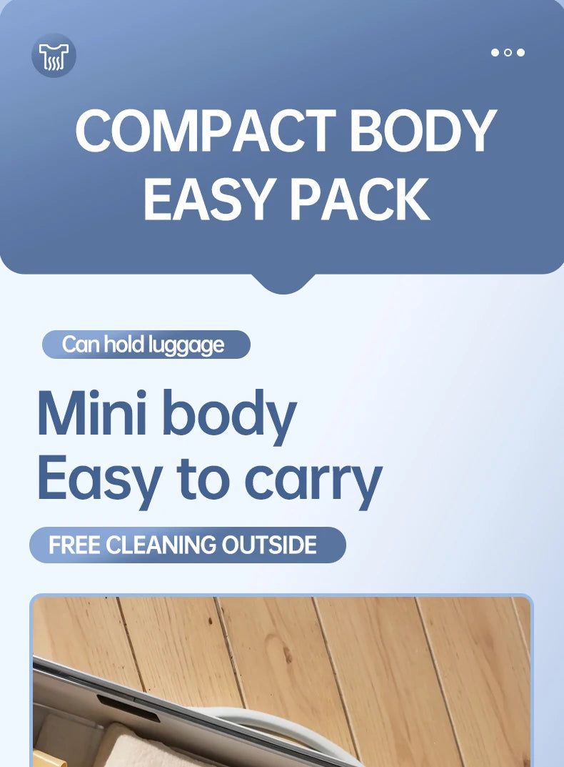 F1 portable mini washing machine with USB charging, silent and fully automatic washing machine, a must-have for dormitory travel