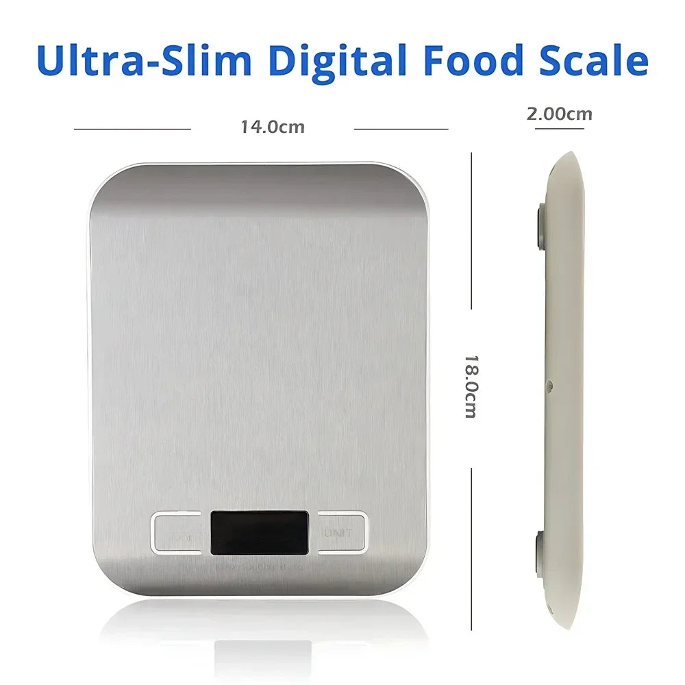 Digital Kitchen Scale Stainless Steel LED Display 5kg 1g Panel Electronic Scales Home Jewelry Food Snacks Weighing Baking Tools
