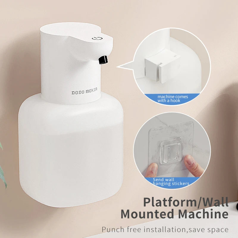 New Wall Mounted Automatic Soap Dispenser Foam Smart Hand Washing Machine 500ml Liquid Rechargeable Bathroom Induction Sensor