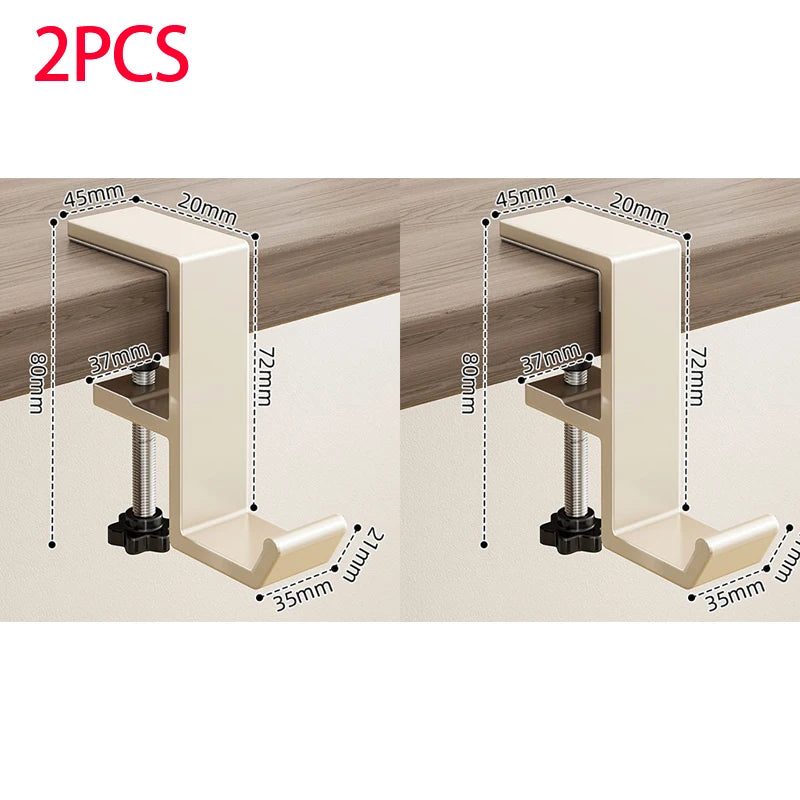 1pcs Punch-free Desk Hook Adjustable Desk Edge Hook Multi - Functional Gaming Headset Hanging Hook Home Office Organizer