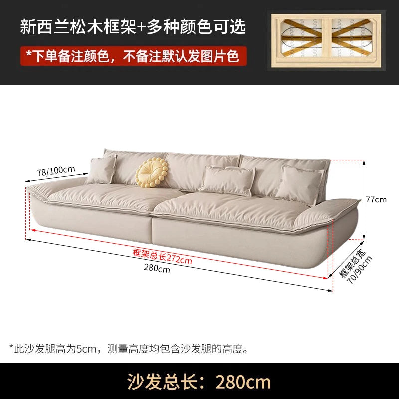 Minimalist Living Room Sofas Oversized Cushion Individual Nordic Living Room Sofas 2 Seater Modern Divano Soggiorno Furniture