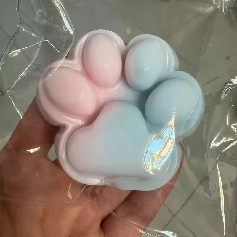 Squishy Cat Paw Soft Jelly Feel Squeeze Toy Anti-Stress Fidget Toys for Kids Adults Anxiety Relief Soft Taba Squishy Toys