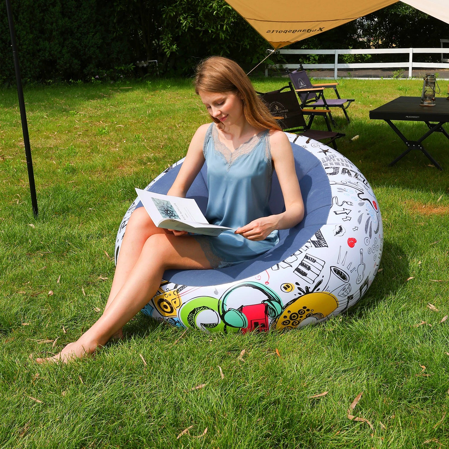 1PC Thickened Inflatable Lazy Sofa Lounge Chair – Perfect for Outdoor Courtyards & Indoor Leisure