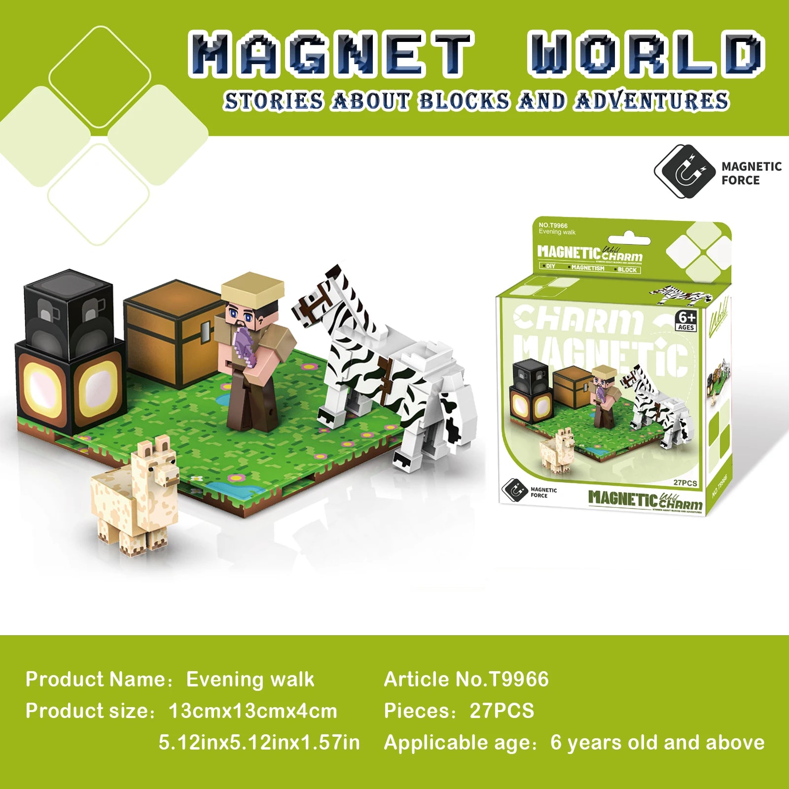 3D My Magnetic Building Blocks, DIY Learning Building Space Reasoning Toys, Birthday Gifts for Children over 6 Years Old