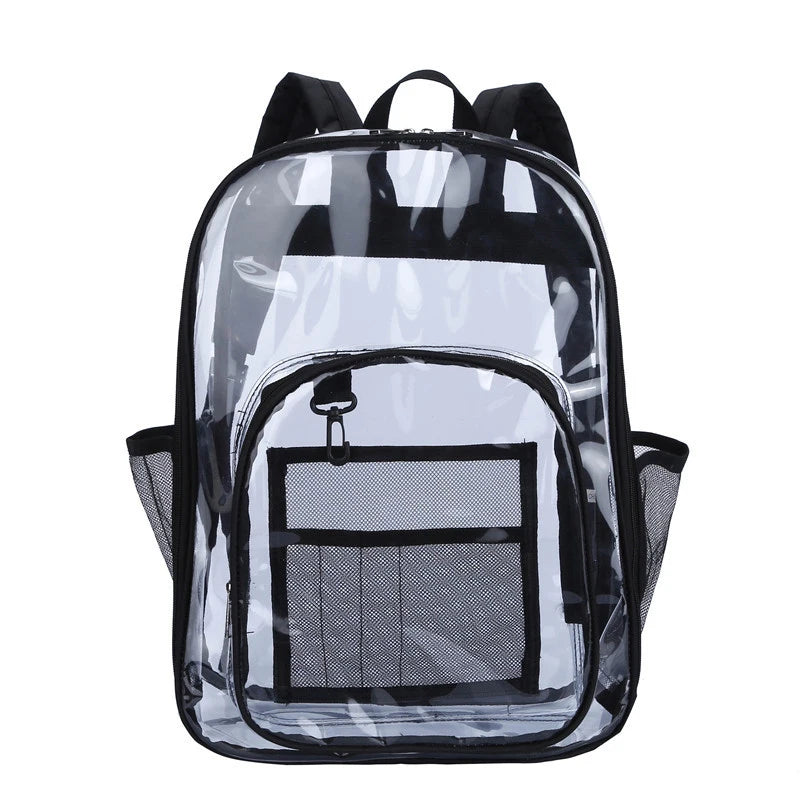Transparent Shoulder Bag Unisex Fashion Simple Large Capacity Portable Backpacks Multifunctional Waterproof Male Female Knapsack