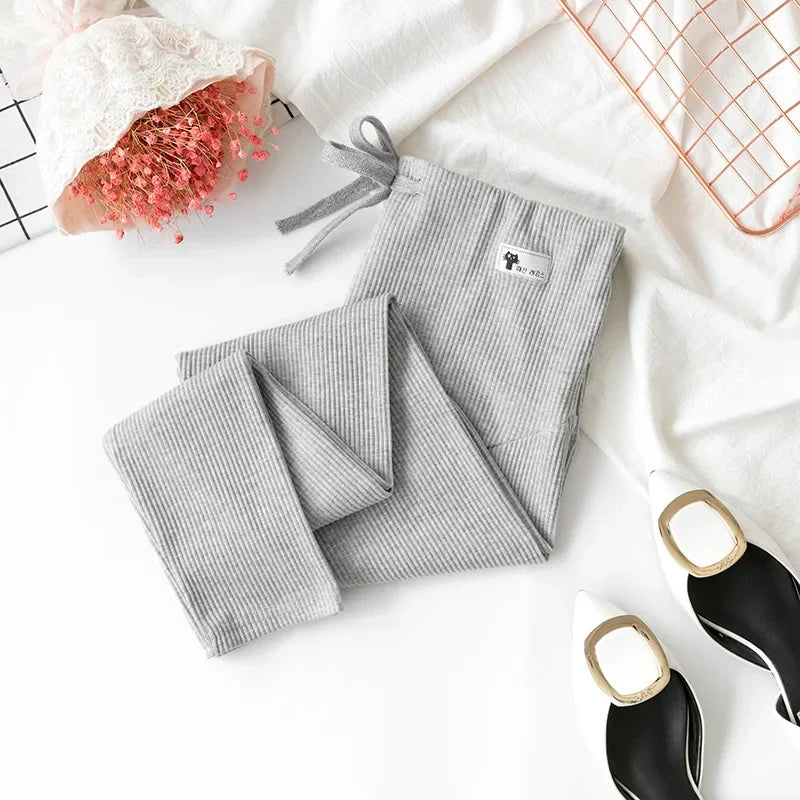 Pregnant Woman Adjustable Big Size Leggings New Maternity Pants  Pregnancy Thin Soft Cotton High Waist Clothes