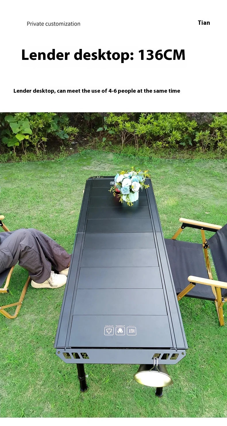 Folding IGT table 5 Unit Lightweight table Backpack roll table Expand adjustable leg desk Desktop burner bbq table