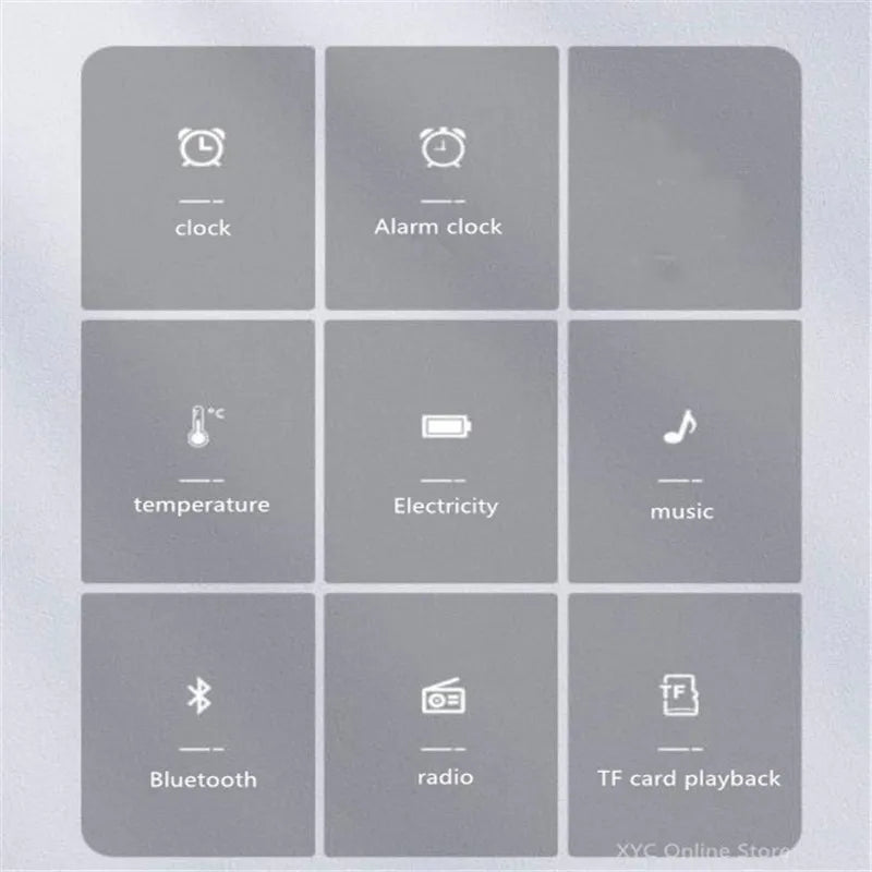 Wireless Bluetooth Speaker Small Mini Alarm Clock Portable Cannon Mini Voice Broadcast the Card Instert Vehicular Audio System W