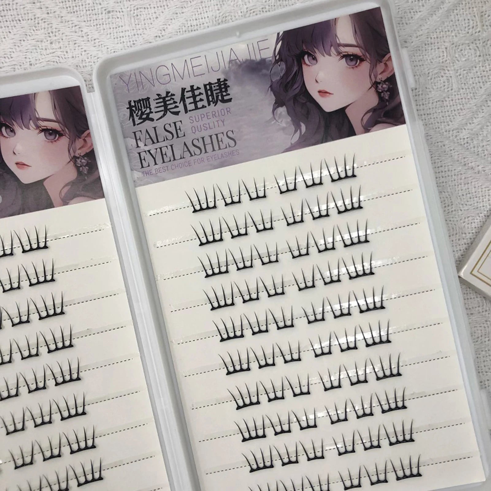 Glue-free Korean Style False Eyelashes Girl Group Fashion Eyelash Extension Natural Manga Segemented DIY Lashes Large Capacity