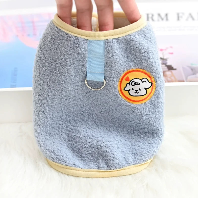 Soft Fleece Dog Jacket Winter Dog Clothes Chihuahua Pet Coat French Bulldog Vest Dog Apparel for Small Dogs Puppy Warm Clothes