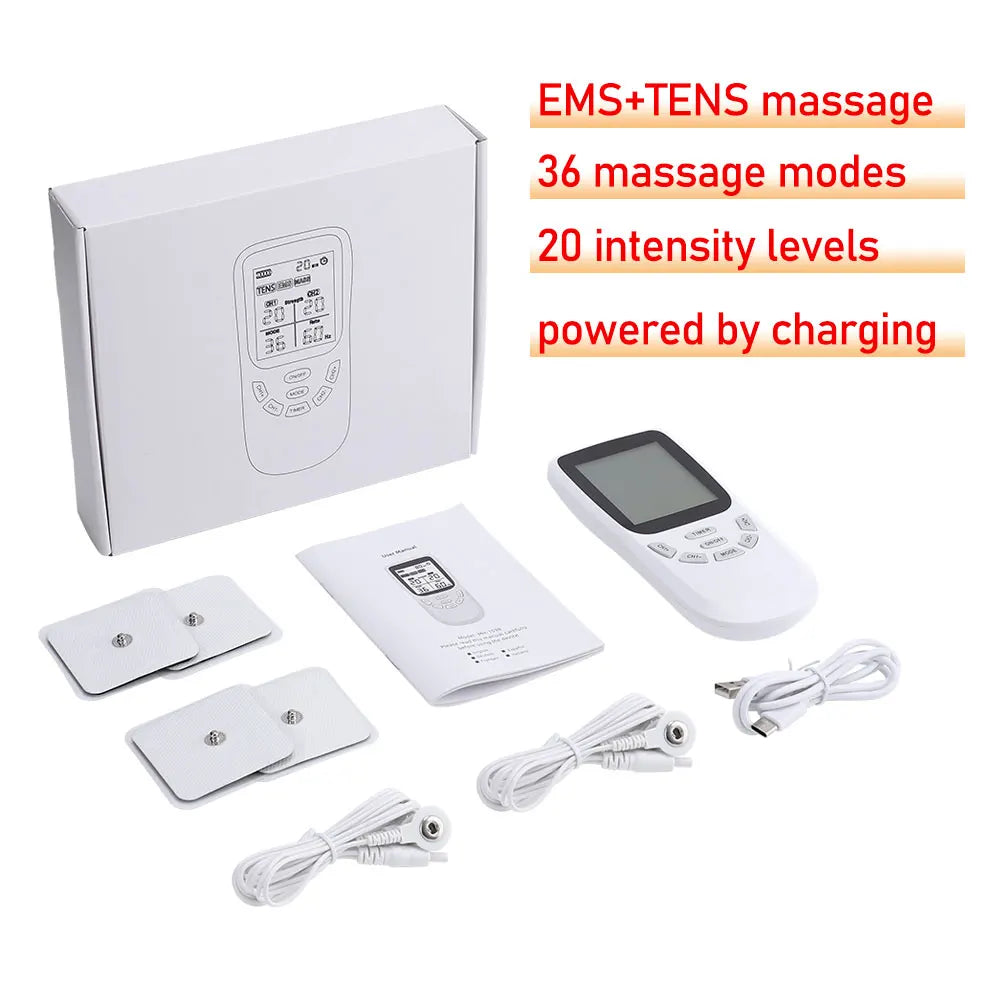 New Upgrade 36 Modes Tens Muscle Stimulator EMS Full Body Massaging Patches Back Waist Knee Digital Tool Muscle Relax Massager