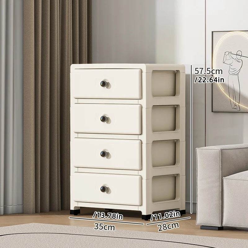 Mobile Multi-Layer Drawer Storage Cabinet,Large Capacity Bedside Table with Wheels for Bedroom/Kitchen/Living Room