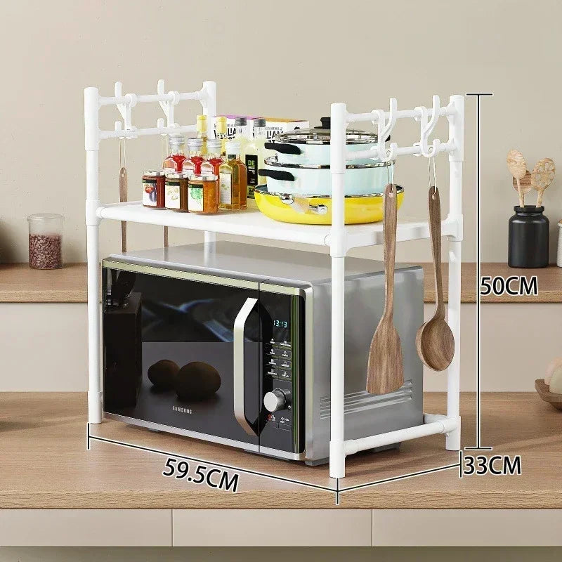 Multi Layer Kitchen Storage Rack Microwave Oven Rack Simple Vertical Storage Rack Kitchen Accessories Countertop Seasoning Rack