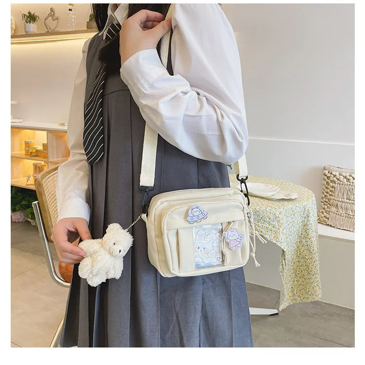 New Kawaii Bag Girls 2025 New JK Transparent Bag Small Crossbody Bag For Women Purses and Handbags Shoulder Bag Itabag Bolso