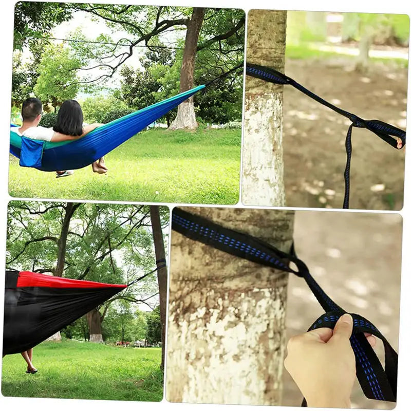 2pcs Hammock Straps, Special Reinforced Polyester Straps, 5 Ring High Load-Bearing Barbed Hammock Straps Outdoor Camping Picnic